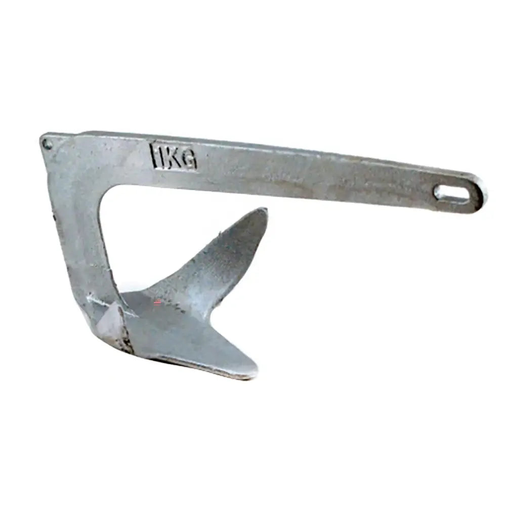 YakGear 2.2 lb Bruce Anchor – Galvanized Steel Plow Anchor for Coastal and Near-Shore Fishing