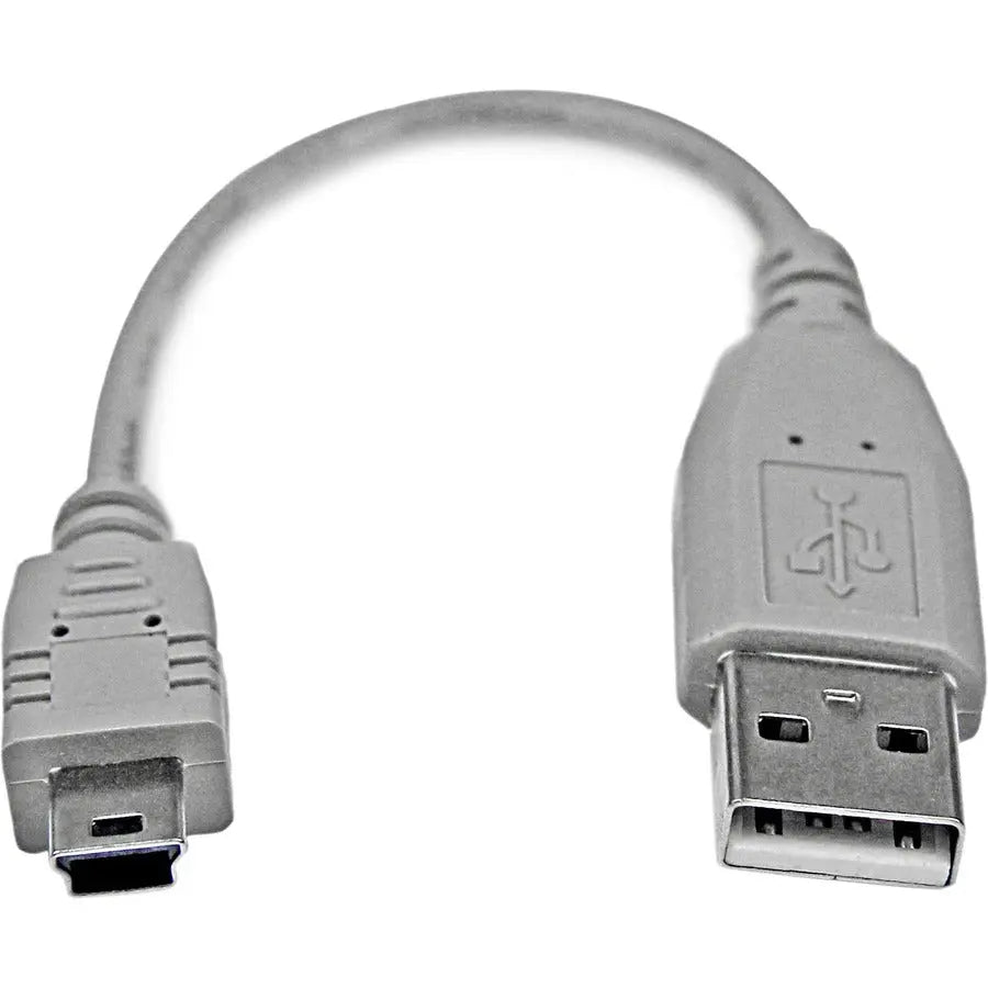 StarTech.com 6-inch Mini USB 2.0 Cable - A to Mini B for Data Transfer and Charging