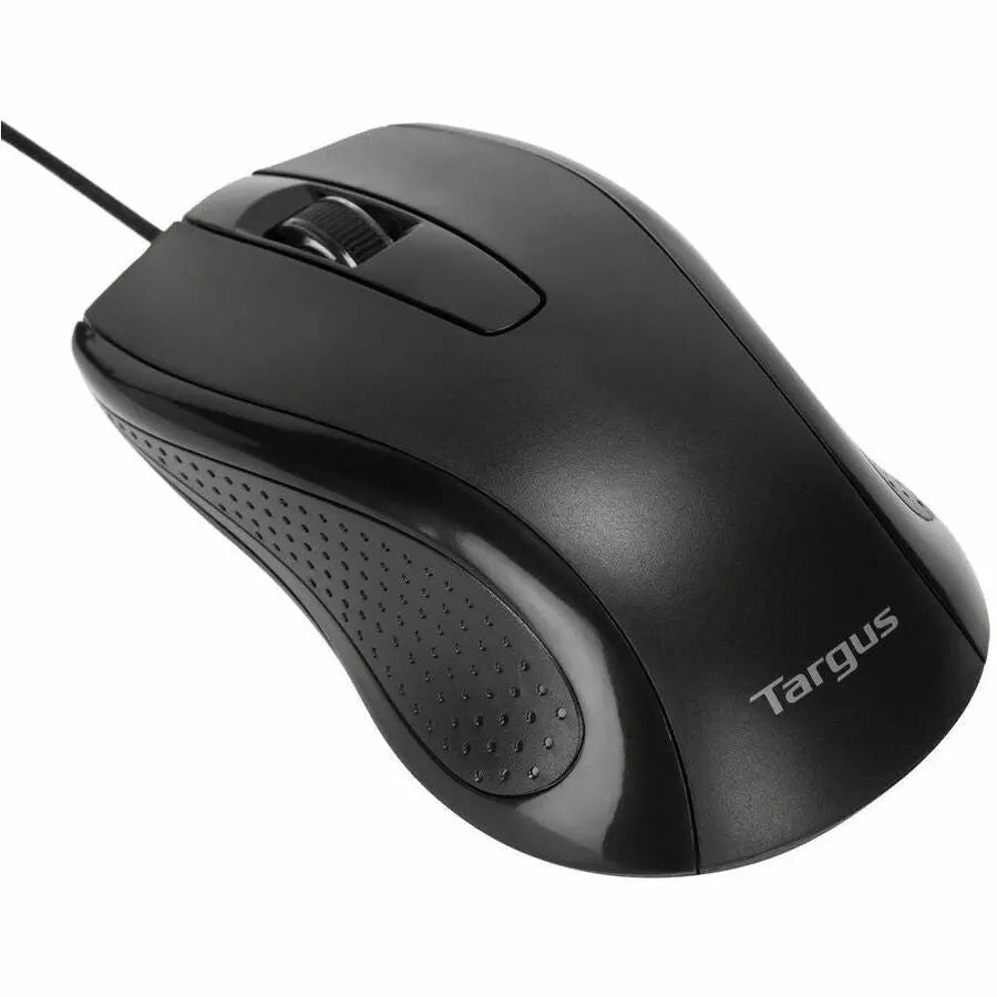 Targus 3-Button USB Full-Size Optical Mouse - Ergonomic Ambidextrous Design, 1000 DPI, Plug-and-Play Connectivity