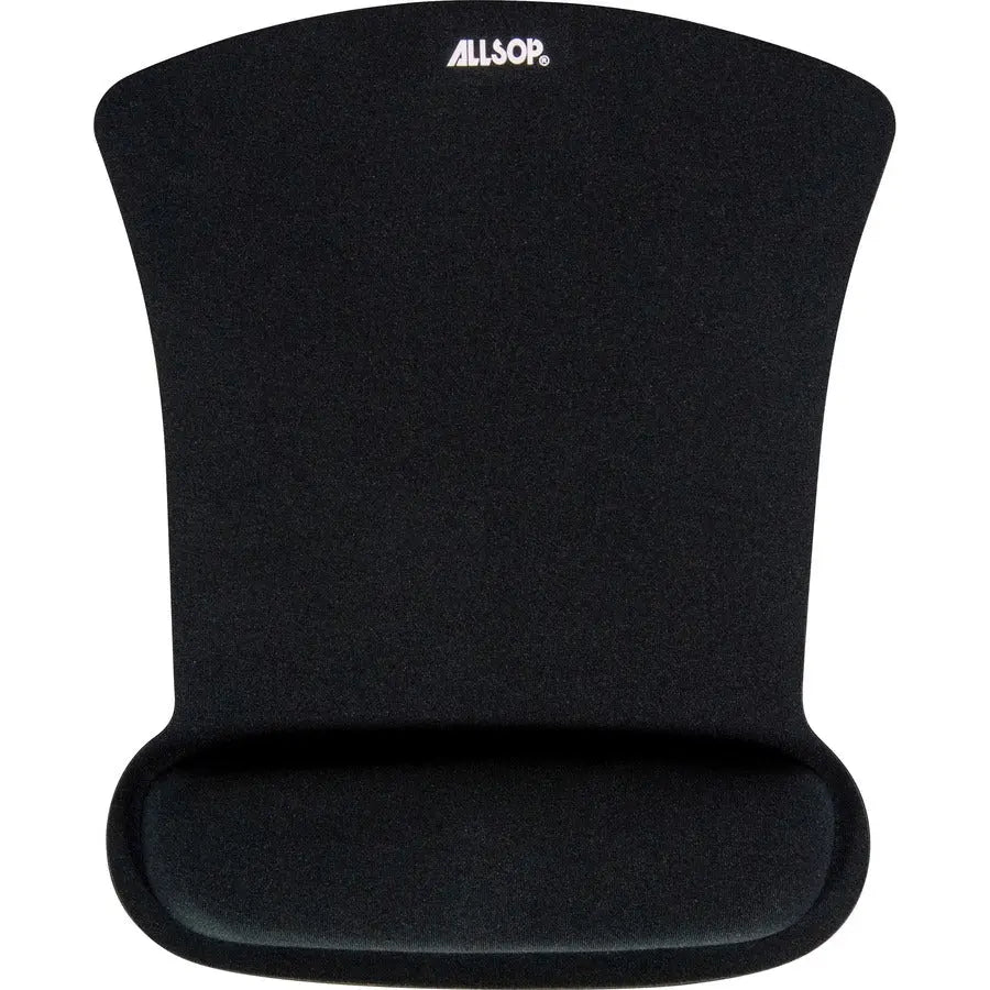 Allsop Ergoprene Gel Mouse Pad with Wrist Rest - Black (Part No. 30191)