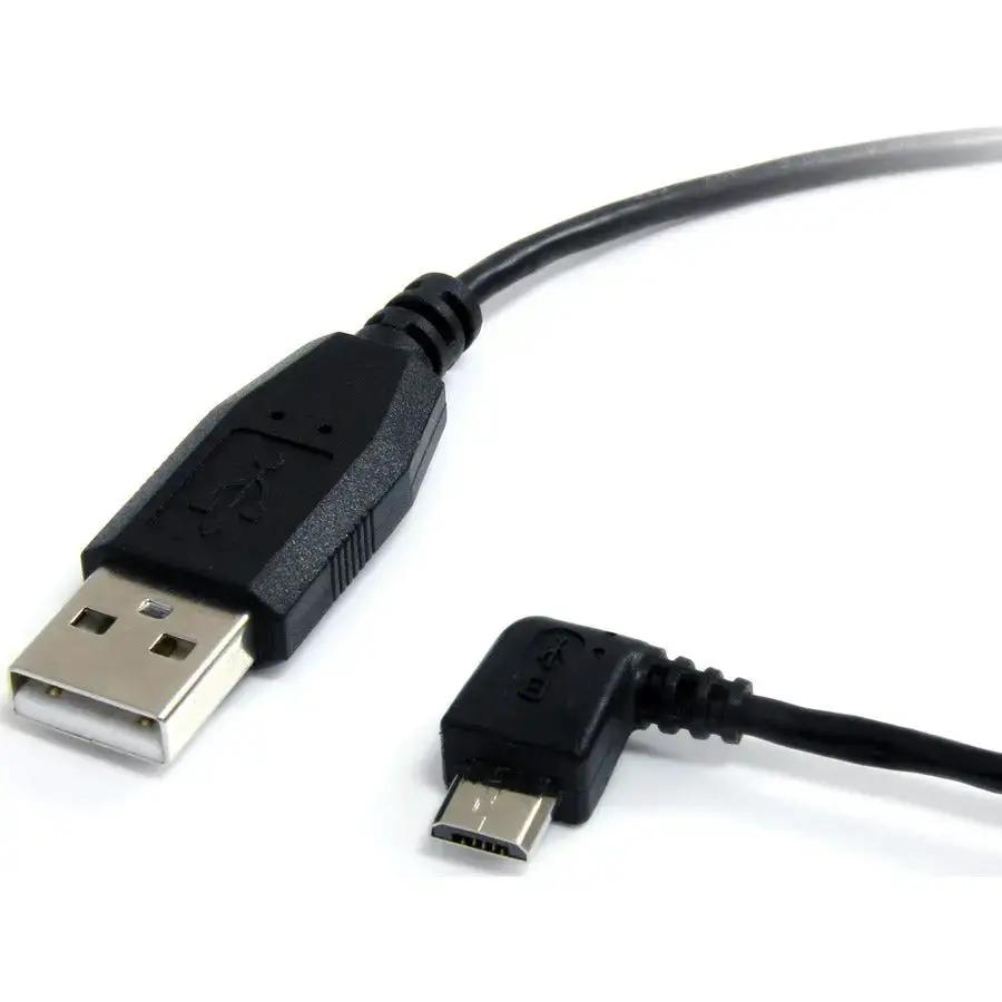 StarTech.com 1 ft Micro USB Cable - A to Left Angle Micro B for Data Transfer and Charging by StarTech.com