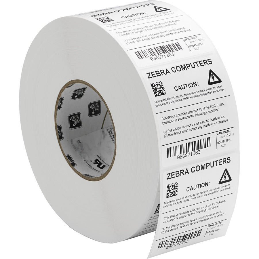 Zebra Z-Ultimate 3000T White Polyester Thermal Transfer Labels, Part Number 10011694
