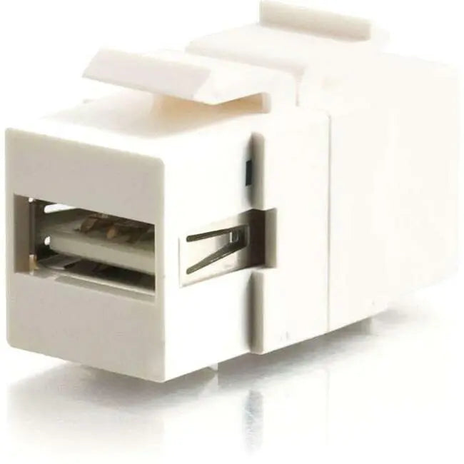 C2G Snap-In USB A to USB B Female Keystone Insert Module - White