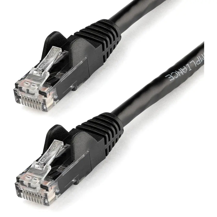 StarTech.com 100 ft Black Snagless CAT6 Ethernet Cable – Gigabit Network Patch Cord with 24 AWG Copper for PoE and High-Speed Data Transmission