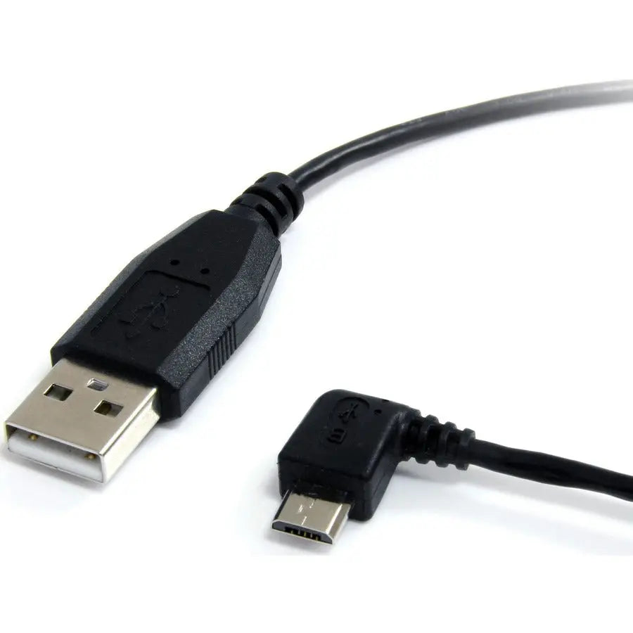 StarTech.com 6 ft Micro USB Cable - A to Left Angle Micro B for Mobile Devices