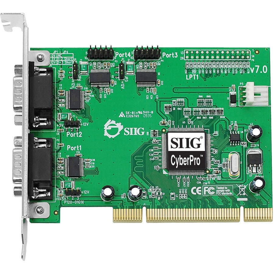 SIIG CyberSerial JJ-P45012-S7 4-Port PCI Serial Adapter Card for Windows PCs