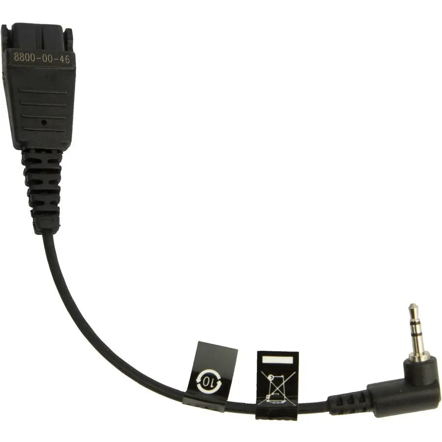 Jabra Stereo Audio Cable (Part Number 8800-00-46) for Panasonic GB500 Laptop – 2.5 mm Jack Compatibility
