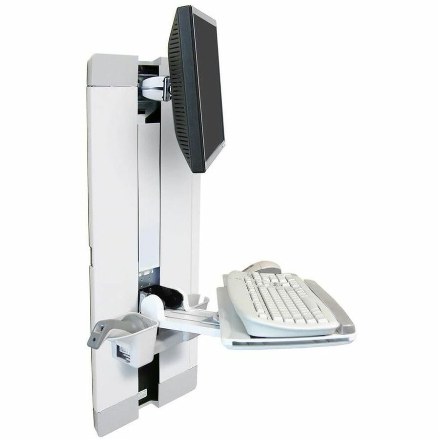 Ergotron StyleView 60-609-216 Vertical Lift for Flat Panel Displays and Keyboards, White