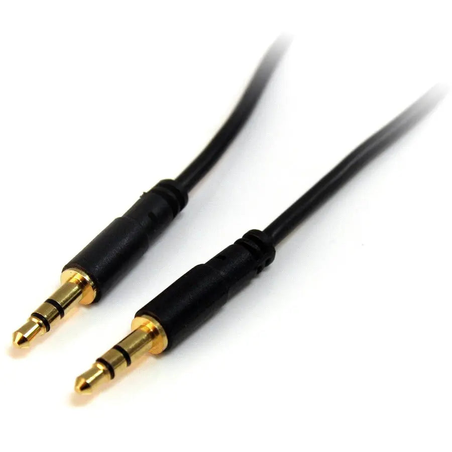 StarTech.com MU15MMS 15 ft Slim Stereo Audio Cable - Gold-Plated Connectors for Portable Devices