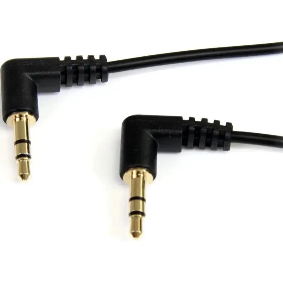 StarTech.com 3 ft Slim 3.5mm Right Angle Stereo Audio Cable - M/M for Apple Devices by StarTech.com