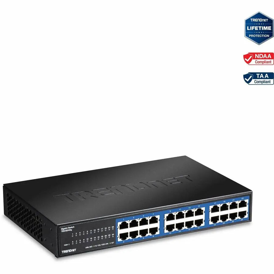 TRENDnet TEG-S24DG 24-Port Unmanaged Gigabit Ethernet Switch with GREENnet Technology