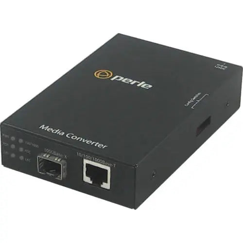Perle S-1110-SFP Gigabit Ethernet Media Converter - Rack-Mountable Network Transceiver
