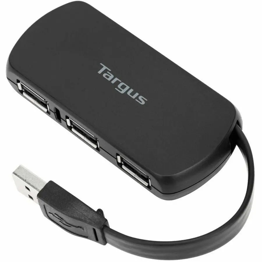 Targus ACH114US 4-Port USB Hub – Compact, Self-Powered USB 2.0 Hub for PC and Mac