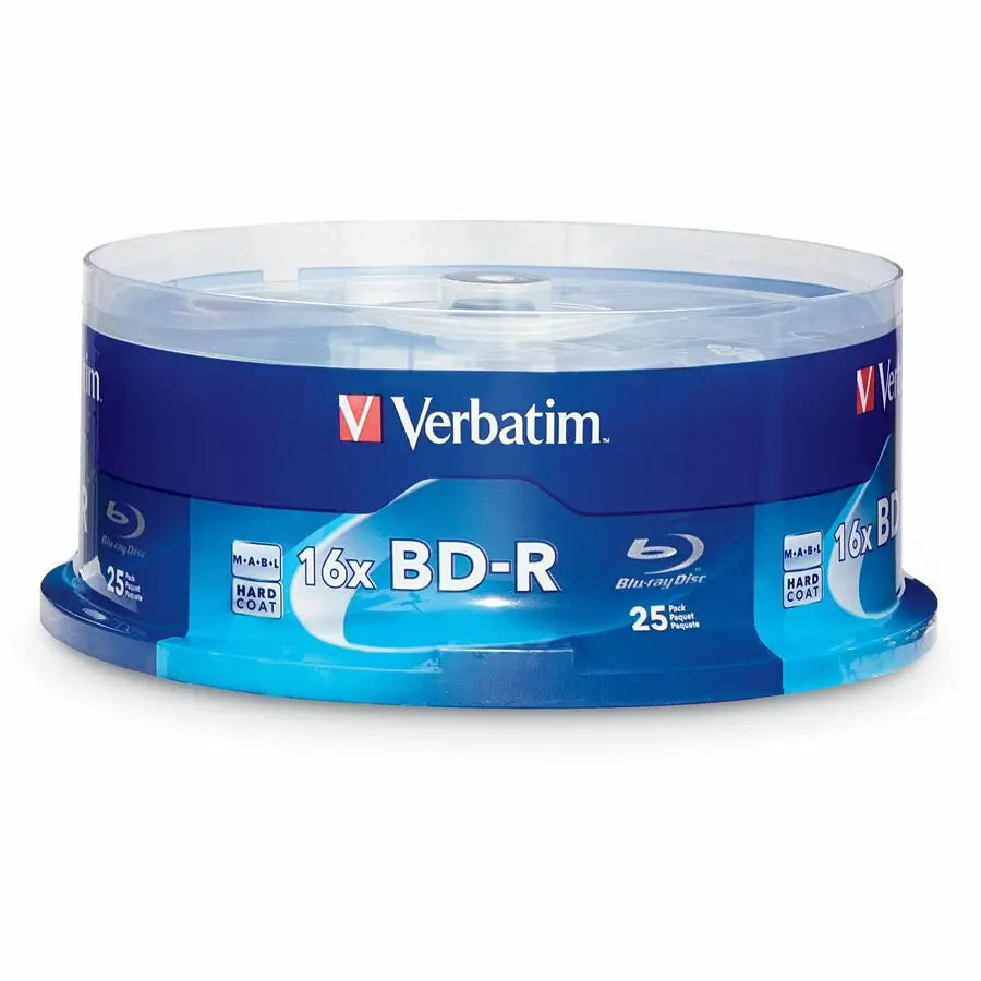 Verbatim 97457 Blu-ray Recordable Media - 25GB 16X BD-R Discs, 25 Pack