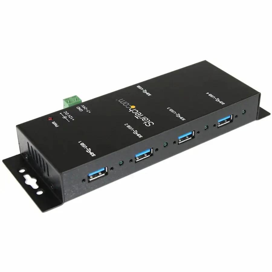 StarTech.com ST4300USBM 4-Port Industrial USB 3.0 Hub with Rugged Metal Housing and Mounting Options by StarTech.com