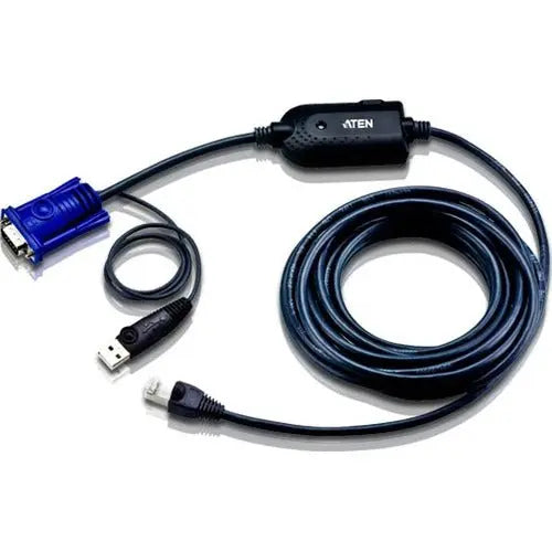 ATEN Technology KA7970 KVM Cable with Built-in 14.5 ft Cat5 Adapter for USB Computers