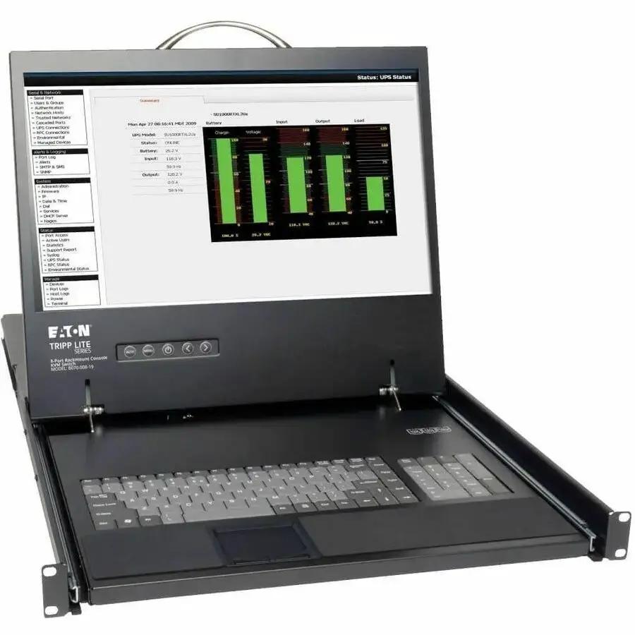Eaton Corporation Tripp Lite NetCommander B070-008-19 8-Port Rackmount LCD KVM Console with 19-Inch Display by Eaton Corporation