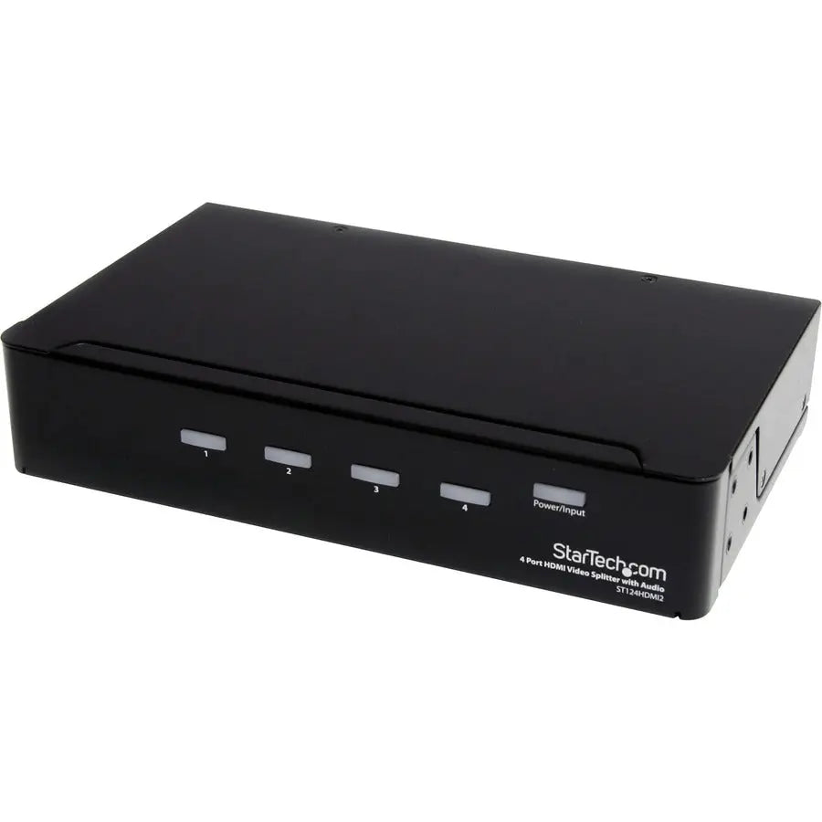 StarTech.com ST124HDMI2 4-Port HDMI Video Splitter with Audio for High-Resolution Displays