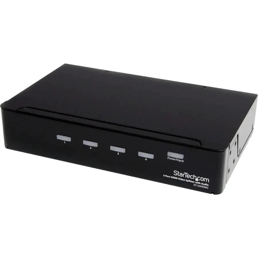StarTech.com ST124HDMI2 4-Port HDMI Video Splitter with Audio for High-Resolution Displays by StarTech.com