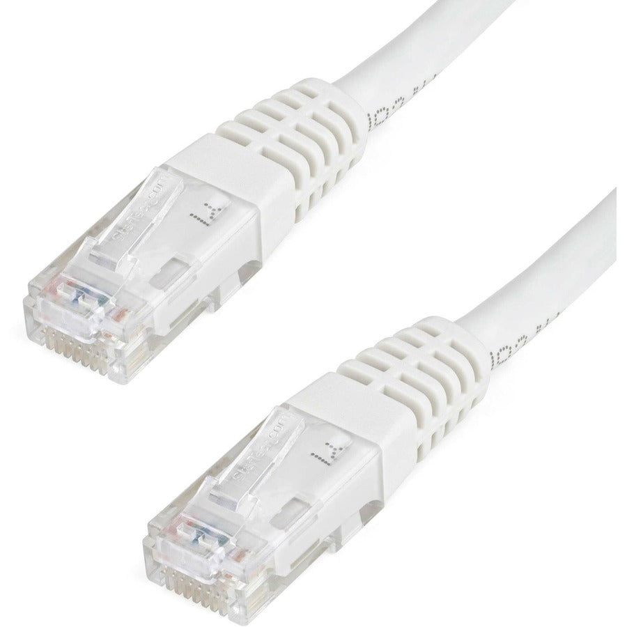 StarTech.com 6ft White Cat6 Ethernet Patch Cable – Gigabit Network Link with PoE Support and UL Certification