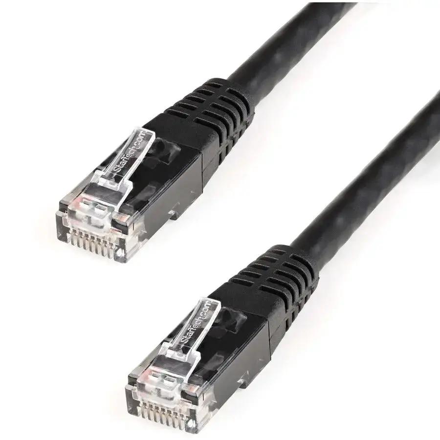 StarTech.com 8ft Black Cat6 Ethernet Patch Cable – Gigabit UTP with PoE Support and Lifetime Warranty by StarTech.com
