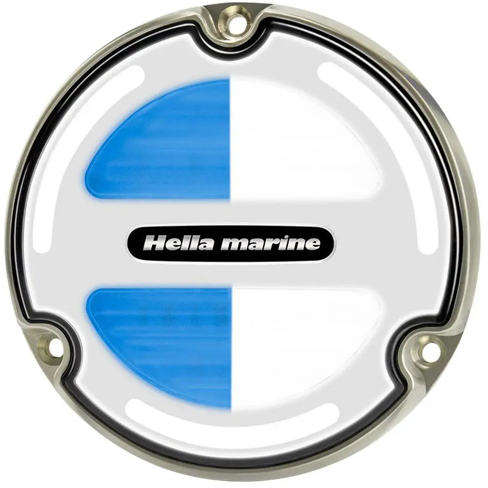 Hella Marine Apelo A3 White/Blue Underwater Light - Bronze with White Lens