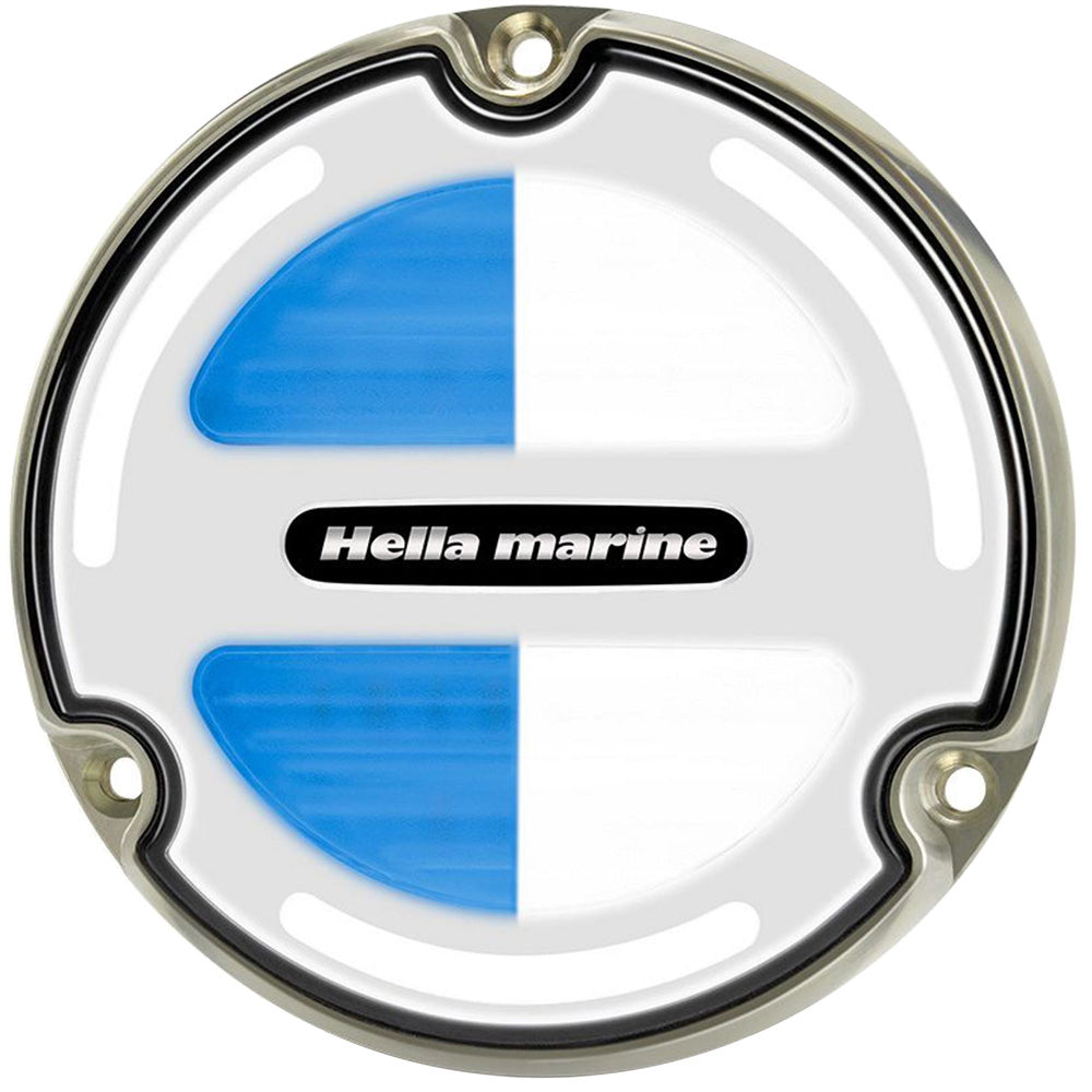 Hella Marine Apelo A3 White/Blue Underwater Light - Bronze with White Lens