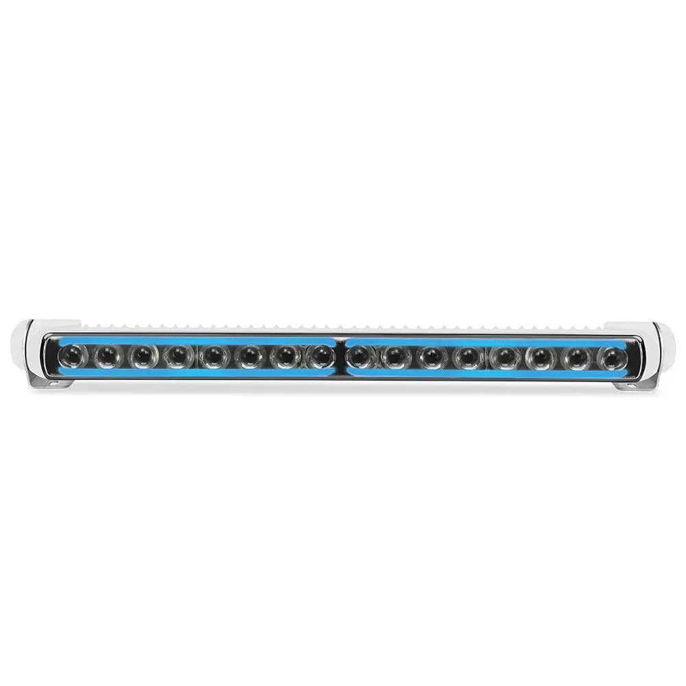 Hella Marine Sea Hawk-470 Pencil Beam Light Bar with Blue Edge Light and White Housing