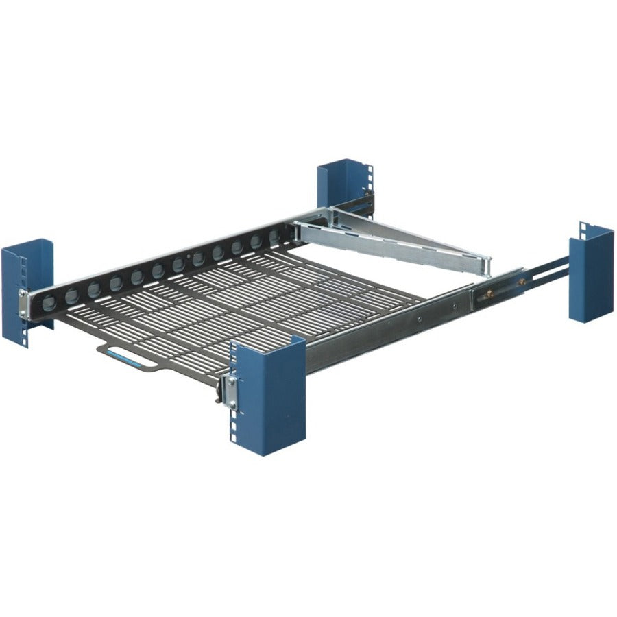 RackSolutions 1U Dry Sliding Computer Shelf with Cable Management Arm for 4-Post Racks