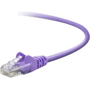 Belkin RJ45 Cat5e Snagless Ethernet Patch Cable - Purple, 10 ft for Reliable LAN and Internet Connectivity