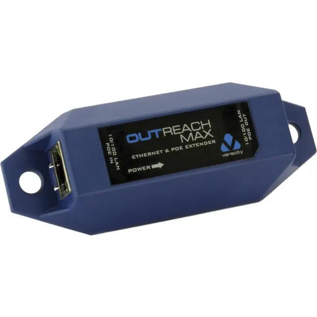 Veracity OUTREACH Max Ethernet and PoE Extender - Network Range Booster for IP Cameras and Wireless Access Points