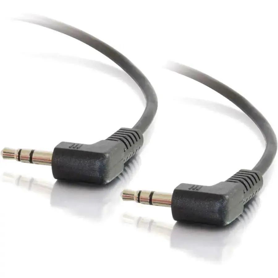 C2G 1.5ft 3.5mm Right-Angle Stereo Audio Cable with Nickel Plated Connectors by Legrand Group