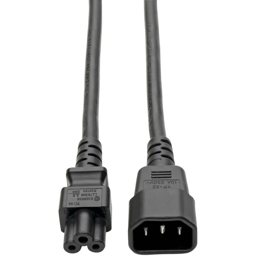 Eaton Tripp Lite Series C14 to C5 Power Adapter Cord - 6 Inch, Black