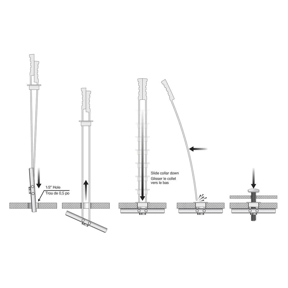 T-H Marine Supplies Toggle Anchor Kit BE-HA-54380-DP for Secure Mounting of Trolling Motors and Pedestals