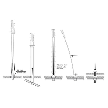 T-H Marine Supplies Toggle Anchor Kit BE-HA-54380-DP for Secure Mounting of Trolling Motors and Pedestals