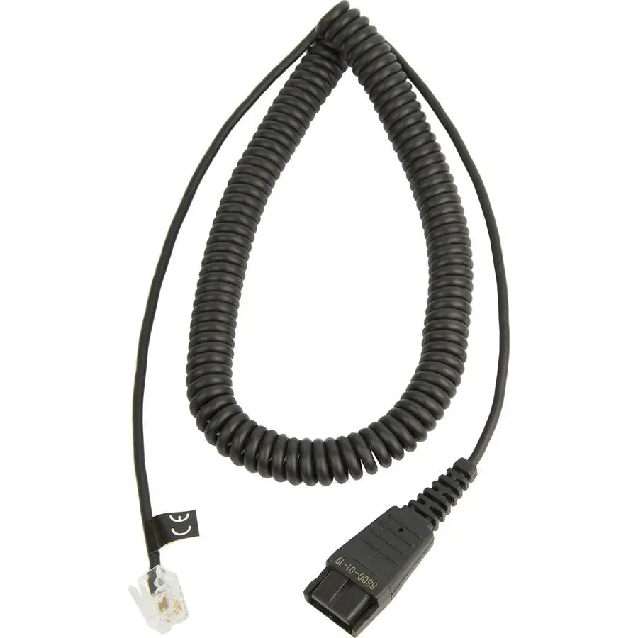 Jabra 8800-01-19 Coiled Phone Audio Cable Adapter for Quick Disconnect Headsets
