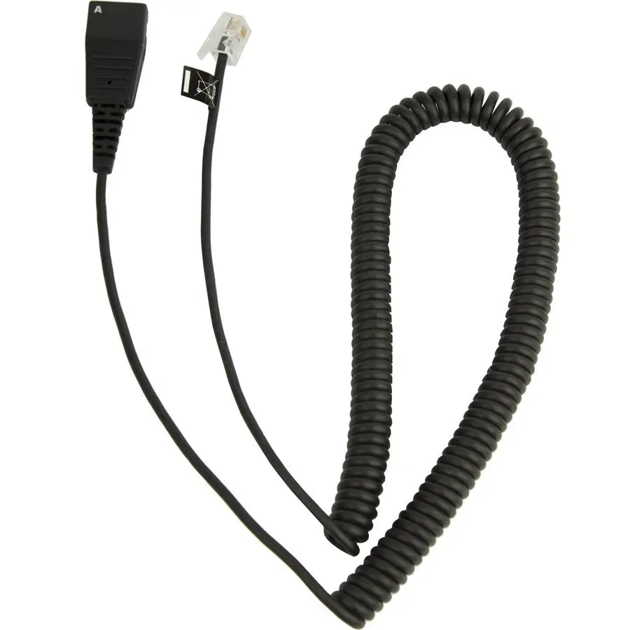 Jabra Cord - QD to Modular RJ Extension Coiled Cord for Cisco IP Phones (Part Number 8800-01-37)