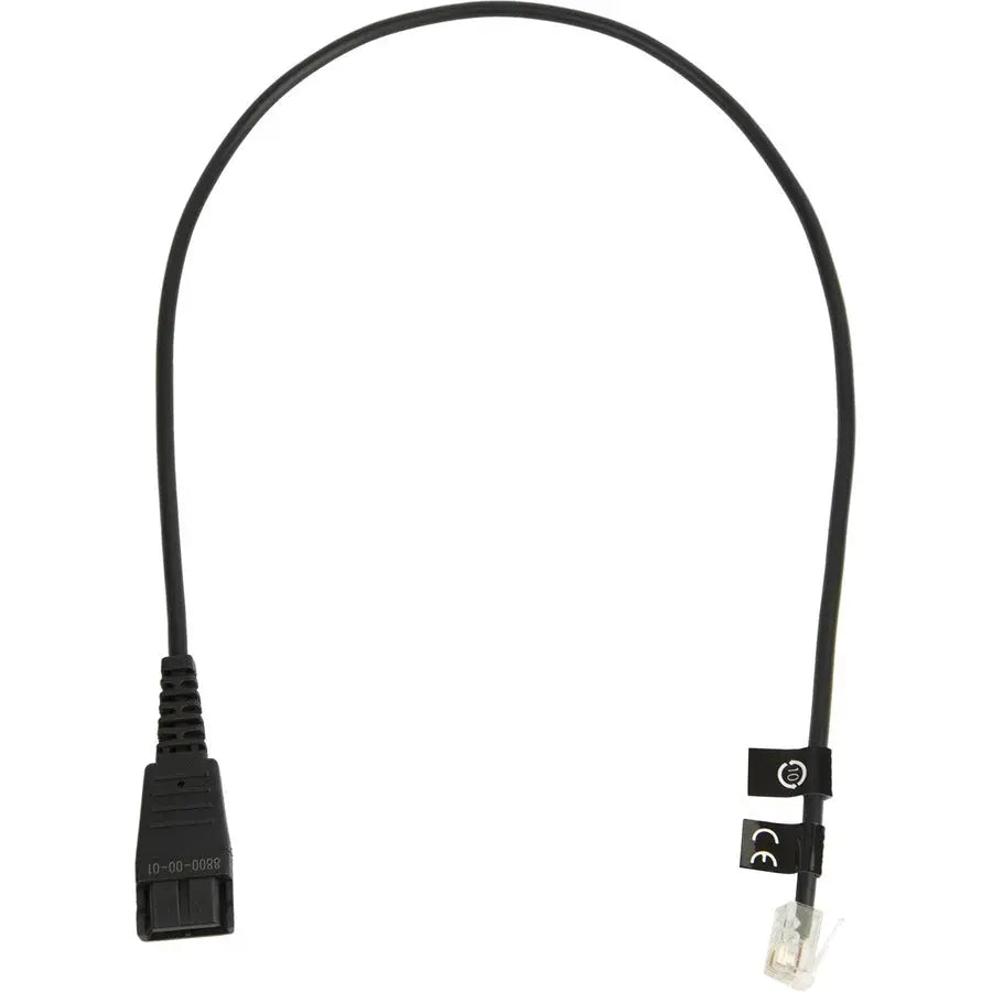 Jabra Quick Disconnect Cord (Part Number 8800-00-01) for GN Mobile A/S - Reliable RJ-9 Data Transfer Cable