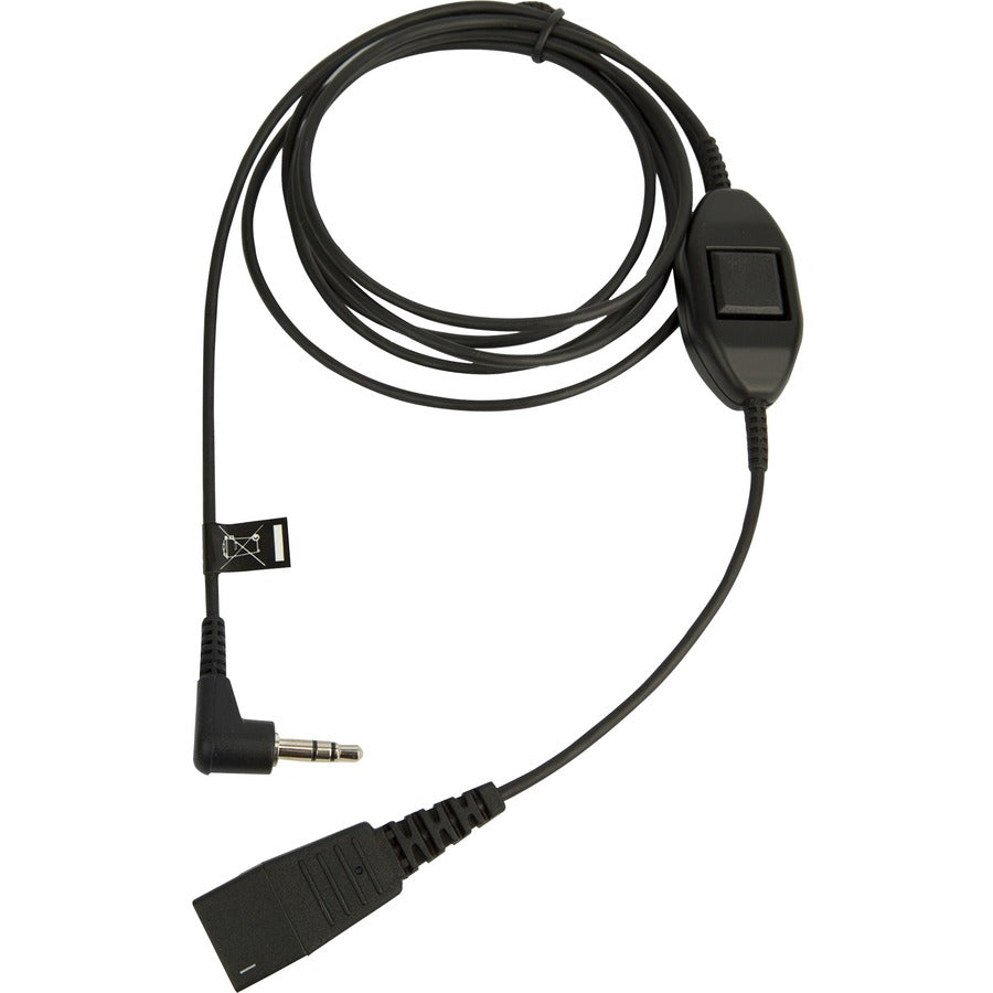 Jabra 8735-019 Quick Disconnect to 3.5 mm Audio Cable with Mute Button