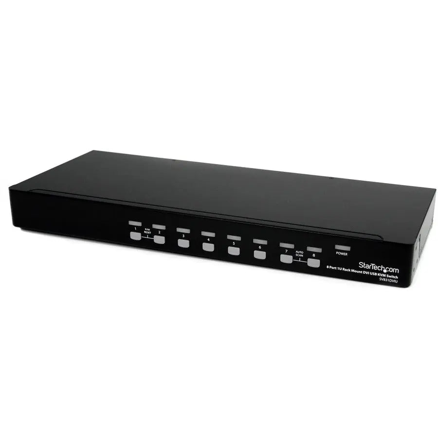 StarTech.com 8 Port 1U Rack Mount DVI USB KVM Switch SV831DVIU for Multi-Computer Control