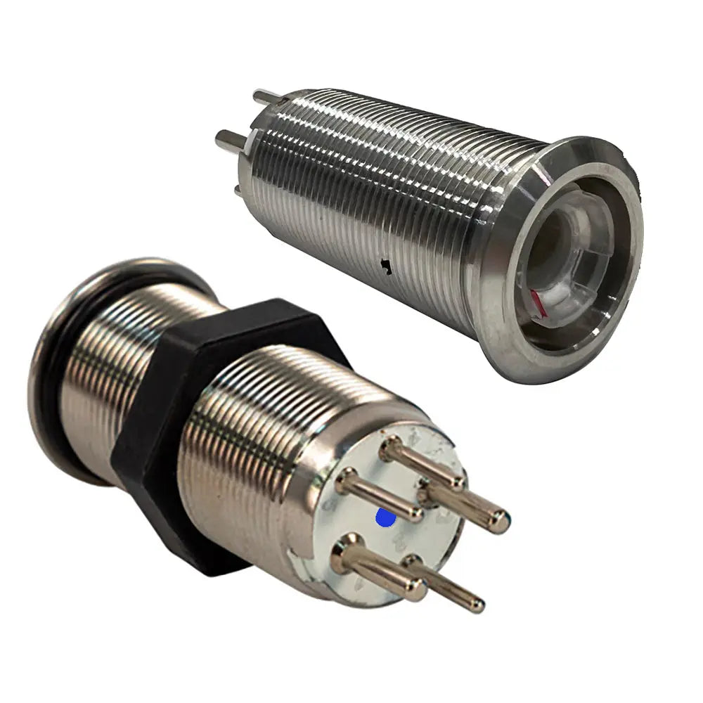 Bluewater 19mm Inrush Push Button Switch Off/On/On with Blue/Green/Red LED - Marine Grade Waterproof Control