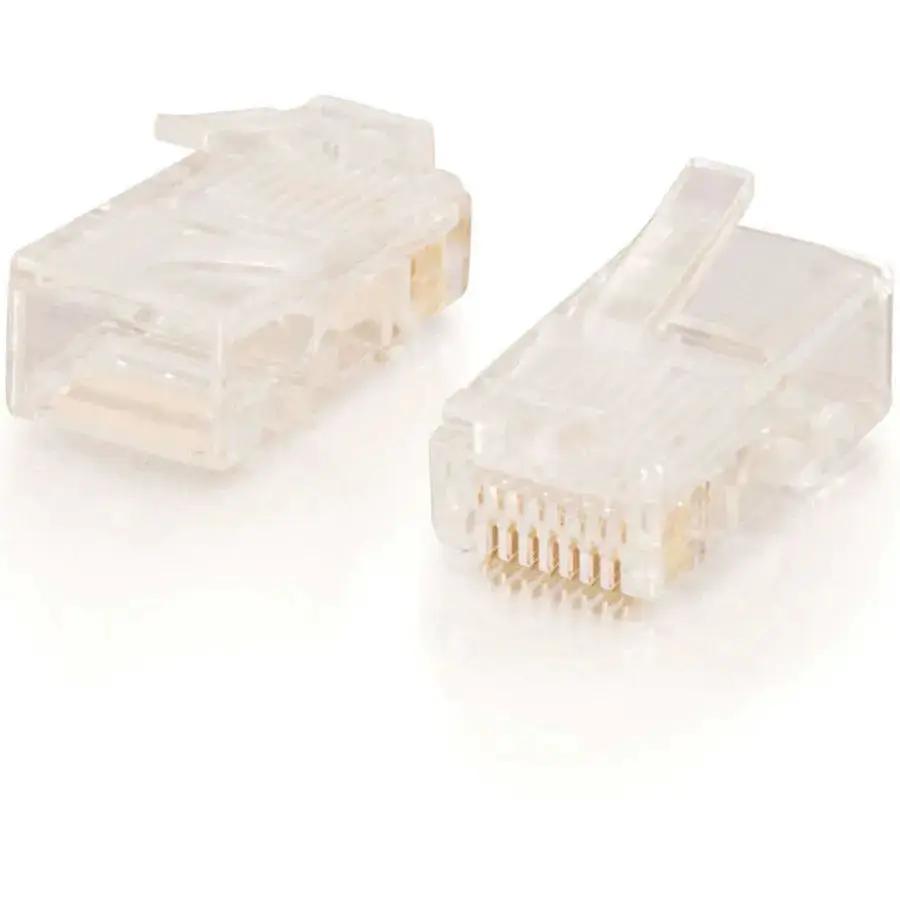 C2G RJ45 Cat5E Modular Plug for Round and Stranded Cables – 100-Pack by Legrand Group