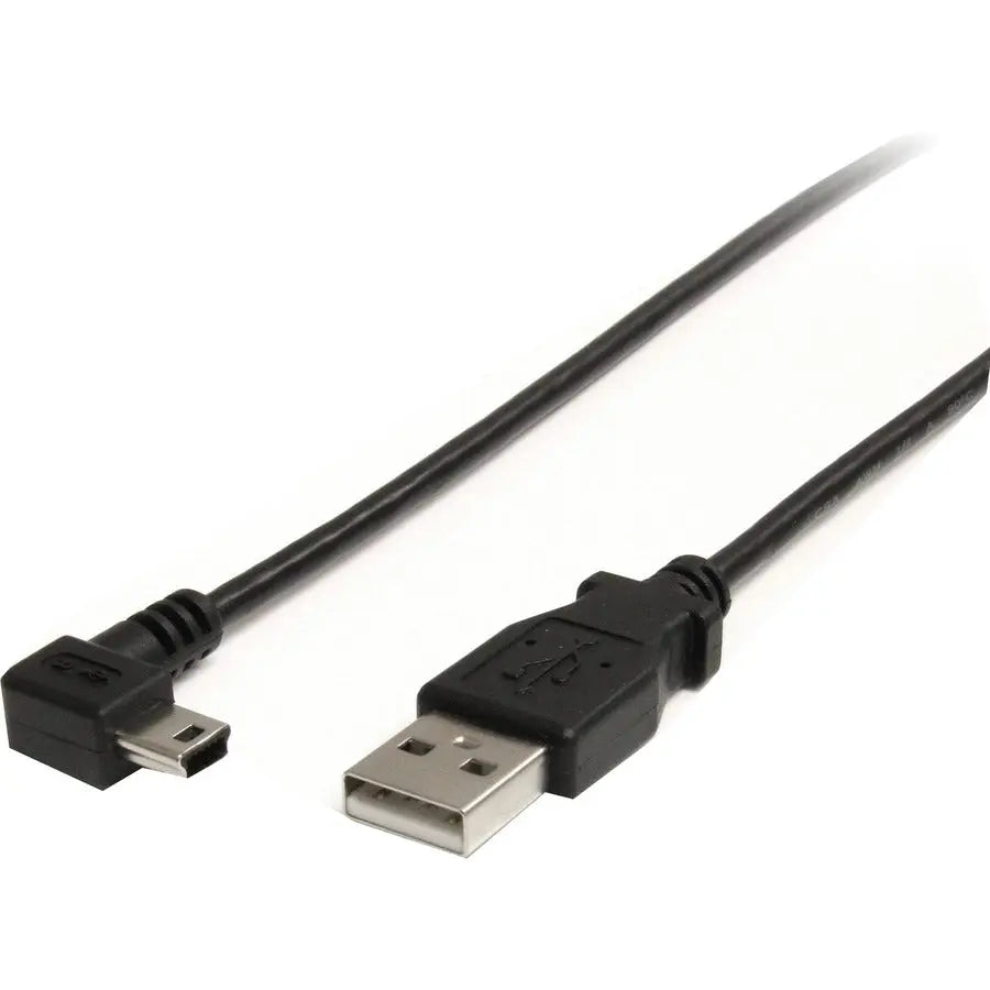 StarTech.com 6 ft Mini USB Cable - A to Right Angle Mini B for Smartphones, Cameras, and Portable Devices