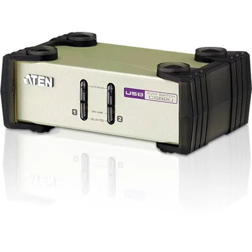 ATEN CubiQ KVM Switch CS82U - Dual Interface PS/2 & USB VGA Control for Multiplatform Use