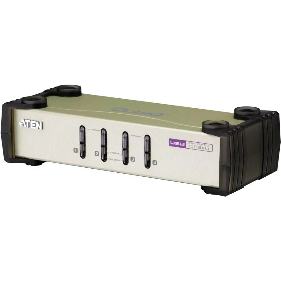 ATEN CubiQ KVM Switch CS84U - Dual Interface 4-Port VGA Console Control for Windows, Linux, Mac & Sun