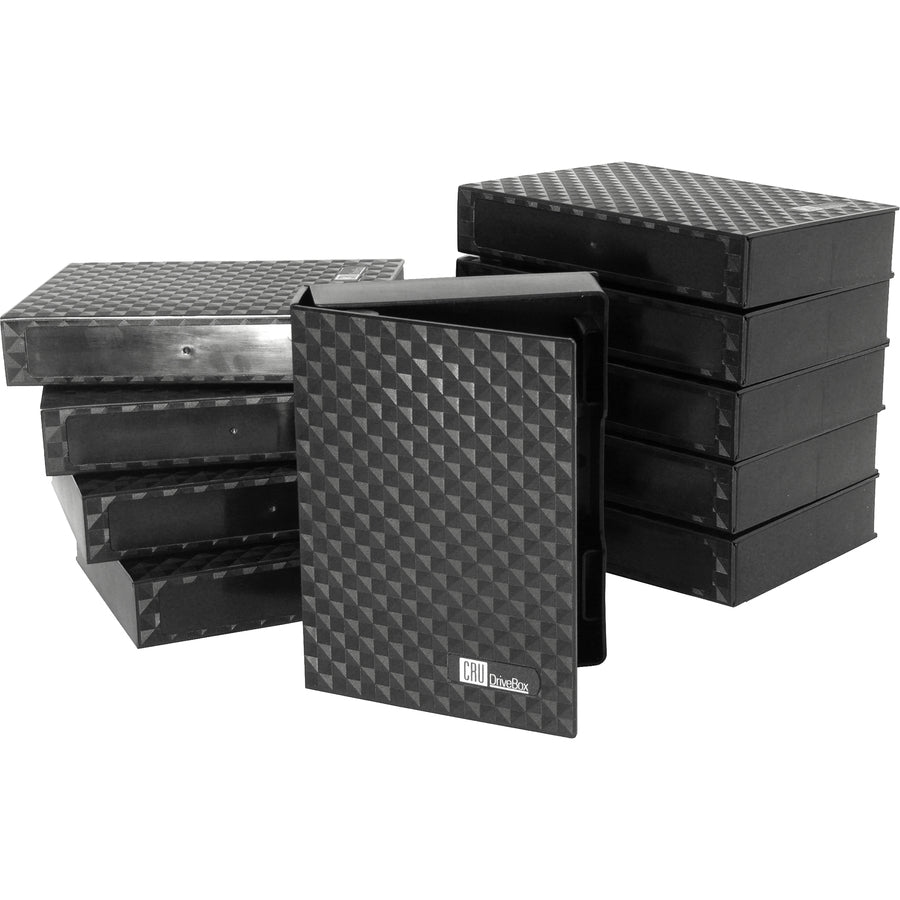 CRU WiebeTech DriveBox Anti-Static 3.5-Inch Hard Drive Case, 10-Pack, 3851-0000-11