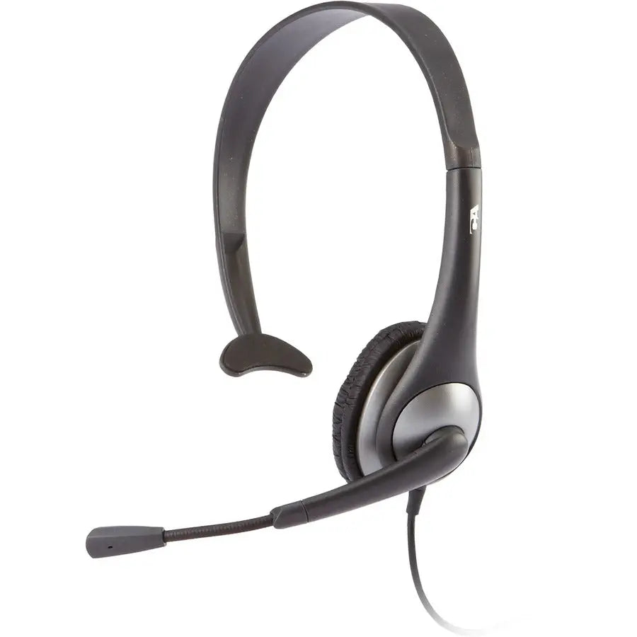 Cyber Acoustics AC-104 Mono Headset with Noise-Canceling Microphone and Adjustable Fit
