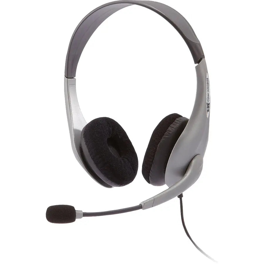 Cyber Acoustics AC-404 Headset – Comfortable Over-Ear Stereo Gaming and VoIP Headset with Noise-Canceling Boom Microphone