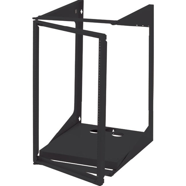 Ortronics Swing-EZ Wall Rack - Black - 18 in Depth for 19-Inch Equipment