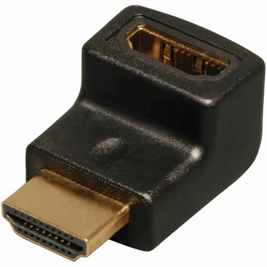 Eaton Tripp Lite Series P142-000-UP HDMI Right Angle Adapter – 4K @ 60Hz, Gold-Plated Connectors, Black by Eaton Corporation